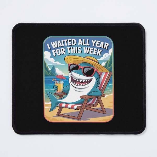 Item preview, i waited all year for this week meme funny shark lover ocean designed and sold by velltoons.