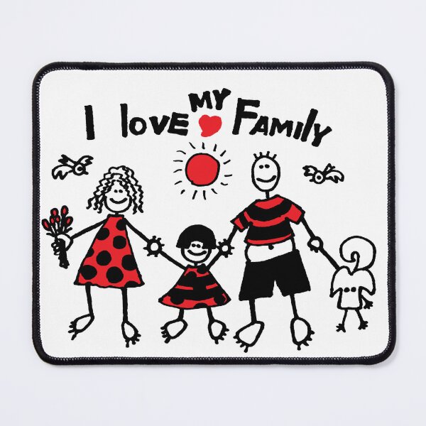 Item preview, i love my family funny cartoon art designed and sold by jameshowgelpen.