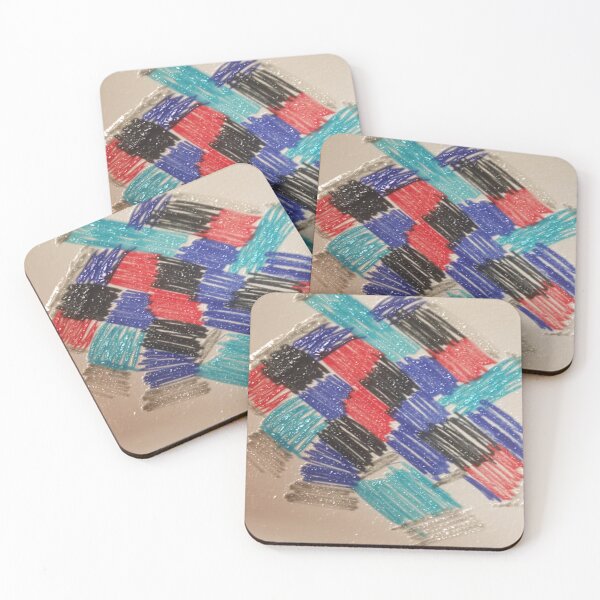 Item preview, patchwork basic bumps abstract colorful pattern designed and sold by SmashingDeals.