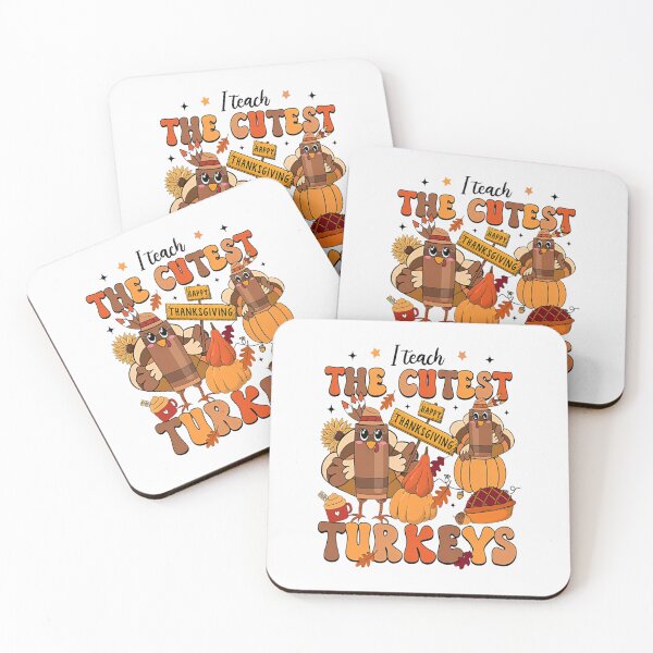 Item preview, I Teach The Cutest Turkeys Thanksgiving Teacher designed and sold by Yasminae.