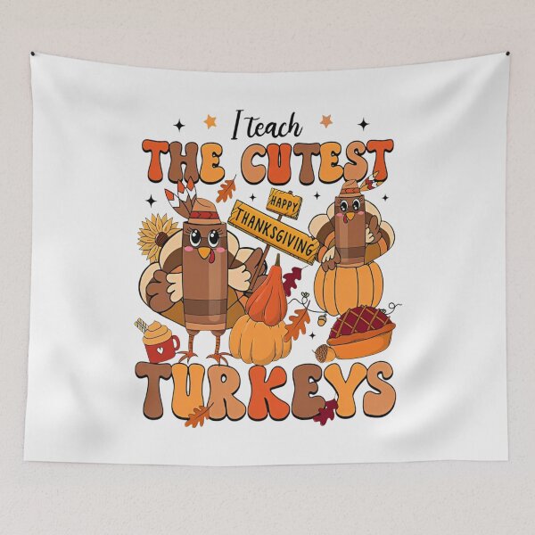 Item preview, I Teach The Cutest Turkeys Thanksgiving Teacher designed and sold by Yasminae.