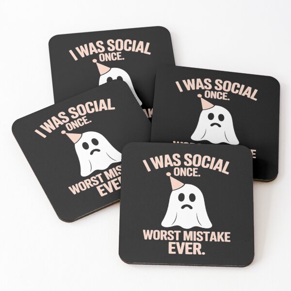 Item preview, I Was Social Once Worst Mistake Ever Ghost designed and sold by FndPardaL.