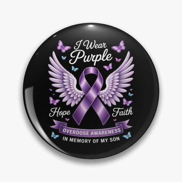 Item preview, I Wear Purple In Memory Of My Son Overdose Awareness designed and sold by FndPardaL.