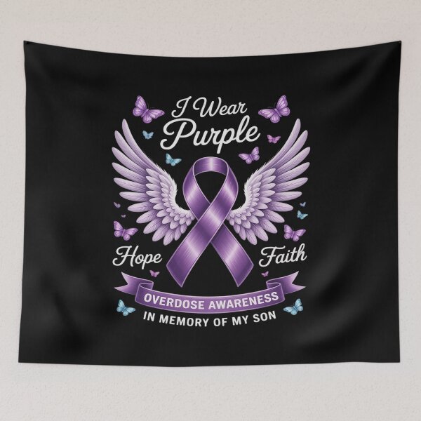 Item preview, I Wear Purple In Memory Of My Son Overdose Awareness designed and sold by FndPardaL.