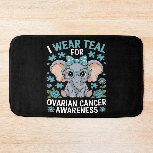 Item preview, I Wear Teal for Ovarian Cancer Awareness Women Teal Elephant designed and sold by FndPardaL.