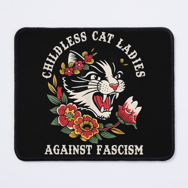 Item preview, Childless Cat Ladies Against Fascism designed and sold by PugPuppyLife.