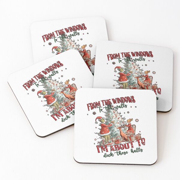 Item preview, I'm About To Deck These Halls, Merry Christmas Movie, Green Mean Guy Holiday, Funny Christmas Quote,Vintage Xmas Humor designed and sold by Yasminae.