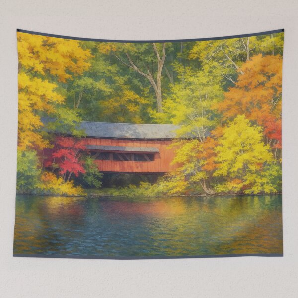 Item preview, The Historic George Hutchins Covered Bridge designed and sold by Takeda-art.