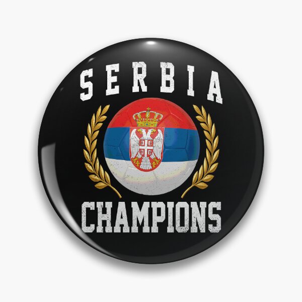 Item preview, SOCCER BALL FLAG CHAMPIONS - SERBIA - Fans and Teams for Men and Women T-shirt designed and sold by wallsandpatts.