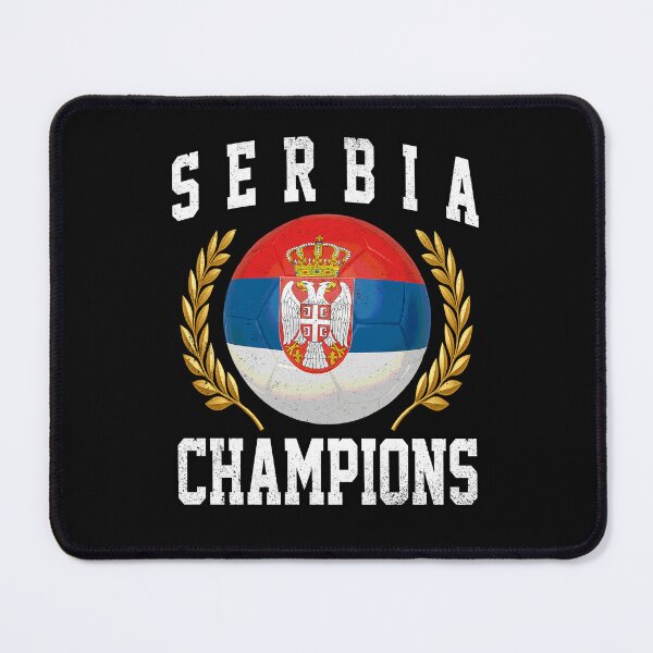 Item preview, SOCCER BALL FLAG CHAMPIONS - SERBIA - Fans and Teams for Men and Women T-shirt designed and sold by wallsandpatts.