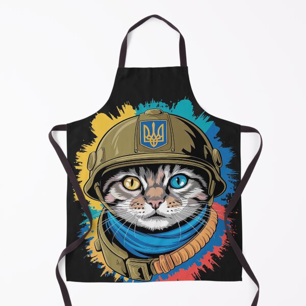 Item preview, Peace in Ukraine Cat Soldier Stand with Ukraine Zelensky UK designed and sold by LegendsArt75.