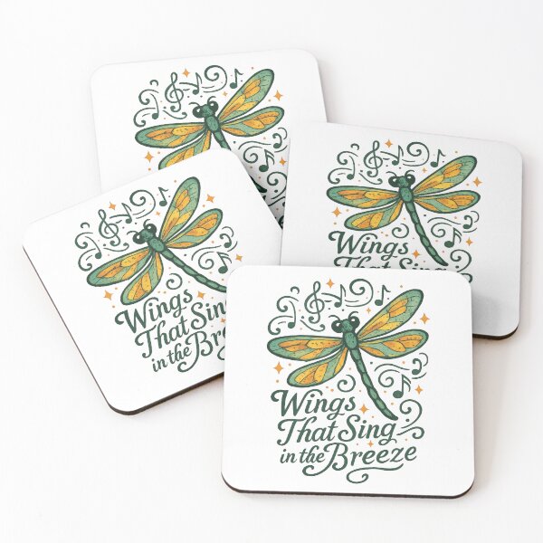 Item preview, Wings That Sing in the Breeze – Dragonfly Nature Quote Art designed and sold by inkoutninja.