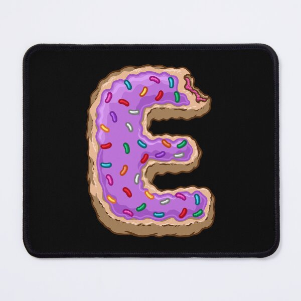 Item preview, Delicious Sweet Letter E Doughnut Cartoon Graphic Illustration with Purple Icing and Sprinkles designed and sold by ghinan.