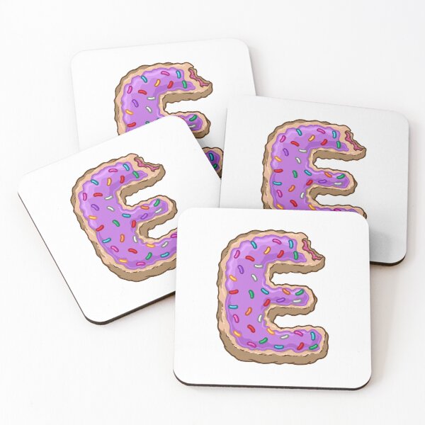Item preview, Delicious Sweet Letter E Doughnut Cartoon Graphic Illustration with Purple Icing and Sprinkles designed and sold by ghinan.