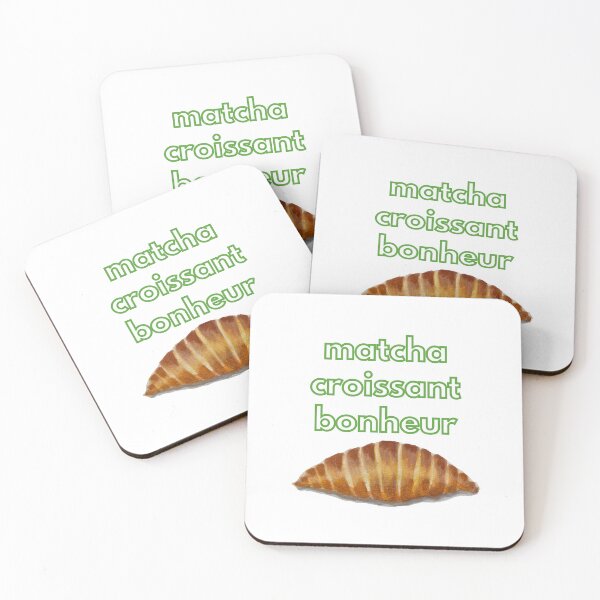 Item preview, Matcha • Croissant • Bonheur (Happiness) designed and sold by The Balanced Bonne Vivante.