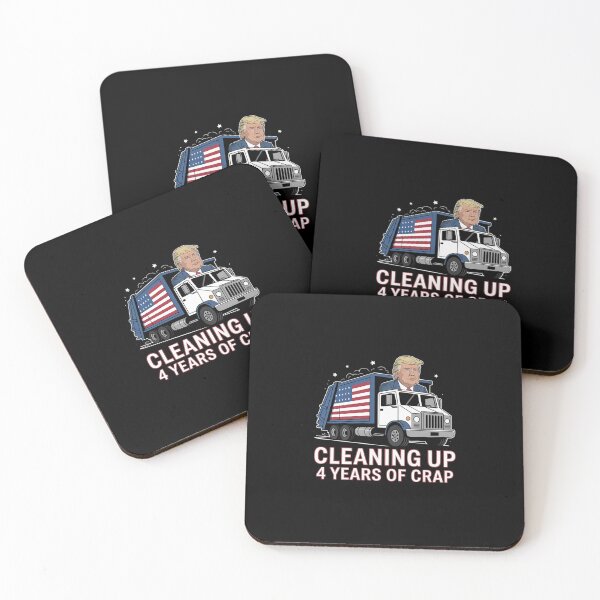 Item preview, Cleaning Up 4 Year Of Crap Trump Garbage America Flag  designed and sold by ClassicAnthony.