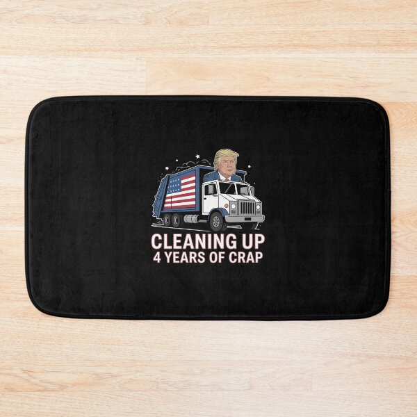 Item preview, Cleaning Up 4 Year Of Crap Trump Garbage America Flag  designed and sold by ClassicAnthony.