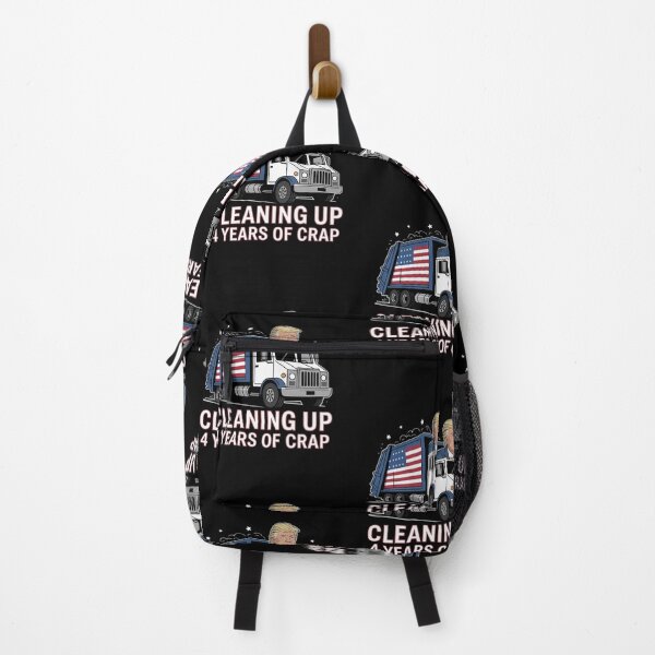 Item preview, Cleaning Up 4 Year Of Crap Trump Garbage America Flag  designed and sold by ClassicAnthony.