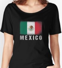 Distressed Mexico Flag Women's Relaxed Fit T-Shirt