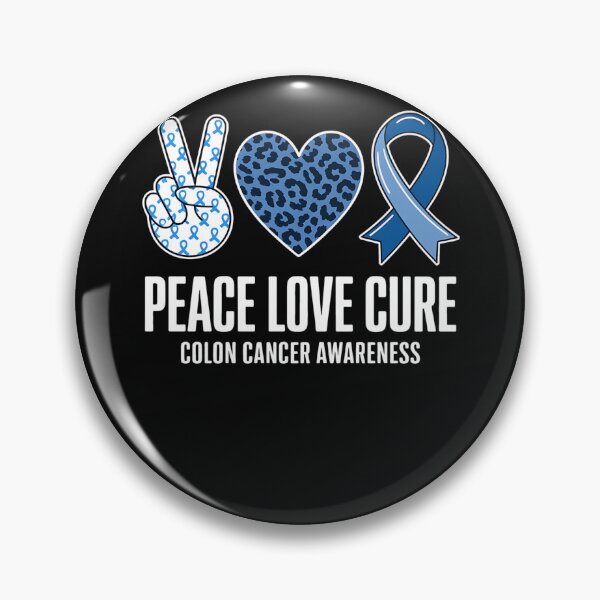 Item preview, Peace Love Cure Colorectal Colon Cancer Awareness Support designed and sold by GaryPacheco6.