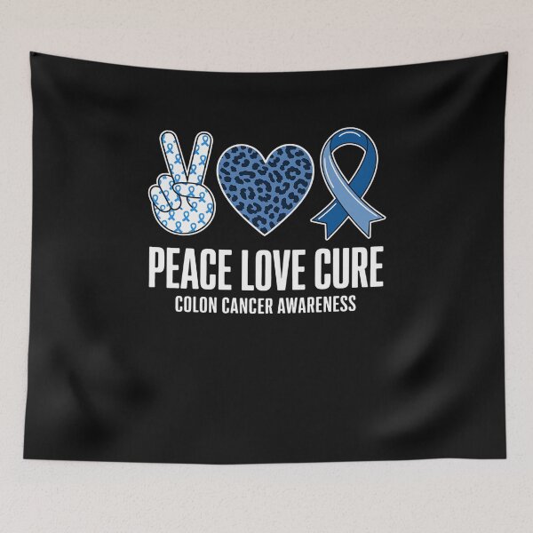 Item preview, Peace Love Cure Colorectal Colon Cancer Awareness Support designed and sold by GaryPacheco6.