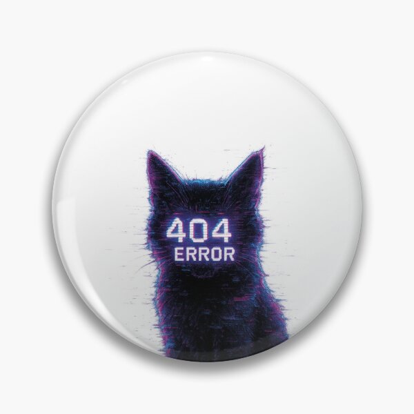 Item preview, Pegatina de arte con fallo 404: Gato no encontrado designed and sold by Greemo03.