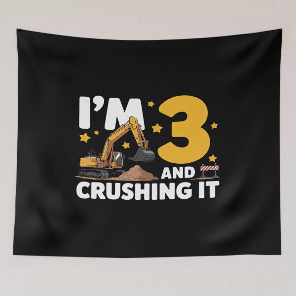 Item preview, I_m 3 And Digging It 3rd Birthday Construction Excavator designed and sold by JaskconLIfe23.