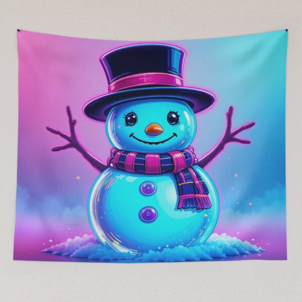 Item preview, Cheerful Snowman in Bright Scarf designed and sold by InezPhotography.