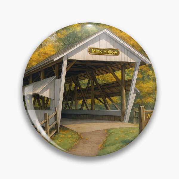Item preview, The Historic Mink Hollow Covered Bridge designed and sold by Takeda-art.