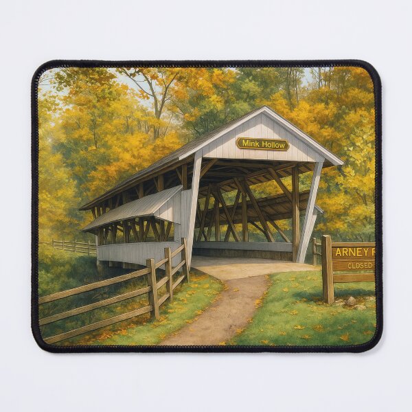Item preview, The Historic Mink Hollow Covered Bridge designed and sold by Takeda-art.