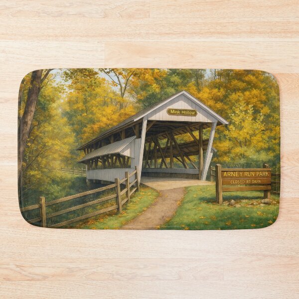 Item preview, The Historic Mink Hollow Covered Bridge designed and sold by Takeda-art.
