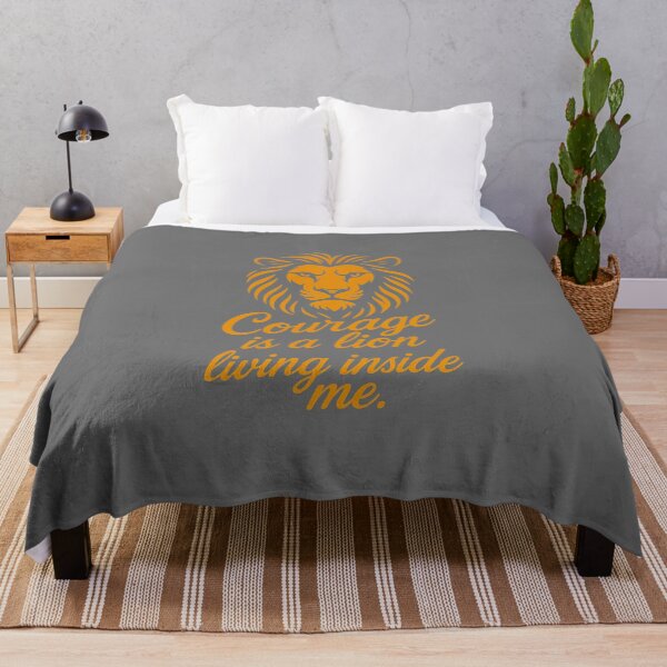 Item preview, Courage Is a Lion Living Inside Me – Gold Lion Inspirational Design designed and sold by Mikhail Lovelace.