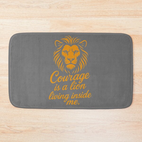 Item preview, Courage Is a Lion Living Inside Me – Gold Lion Inspirational Design designed and sold by Mikhail Lovelace.