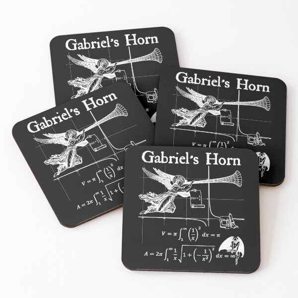 Item preview, Nerdy Vintage Gabriel's Horn Math Science Teacher White Text designed and sold by MathWare MathClips.