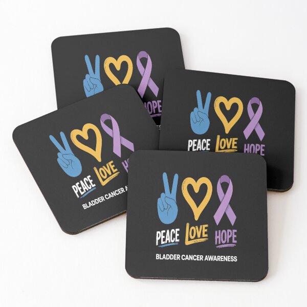Item preview, Peace Love Hope Bladder Cancer Awareness Month Ribbon Team designed and sold by JessicaWalshdf.