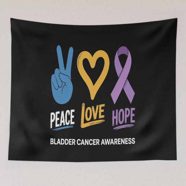 Item preview, Peace Love Hope Bladder Cancer Awareness Month Ribbon Team designed and sold by JessicaWalshdf.