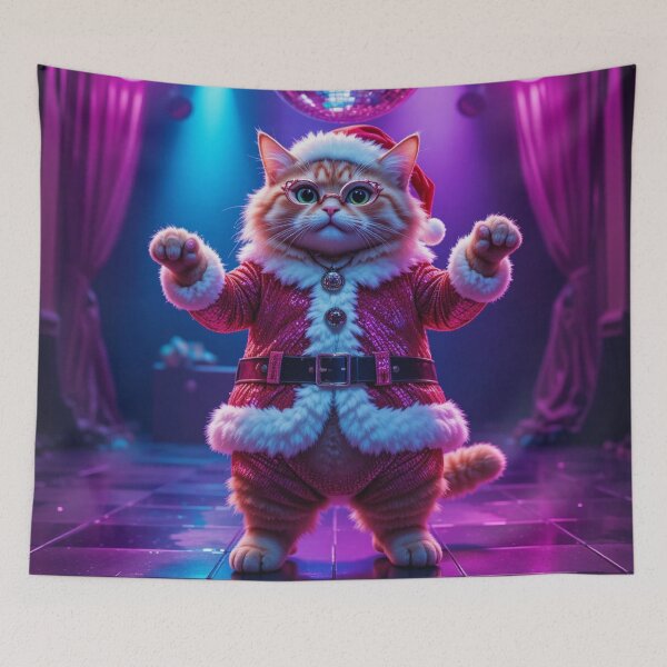 Item preview, Festive Cat Dressed as Santa designed and sold by InezPhotography.