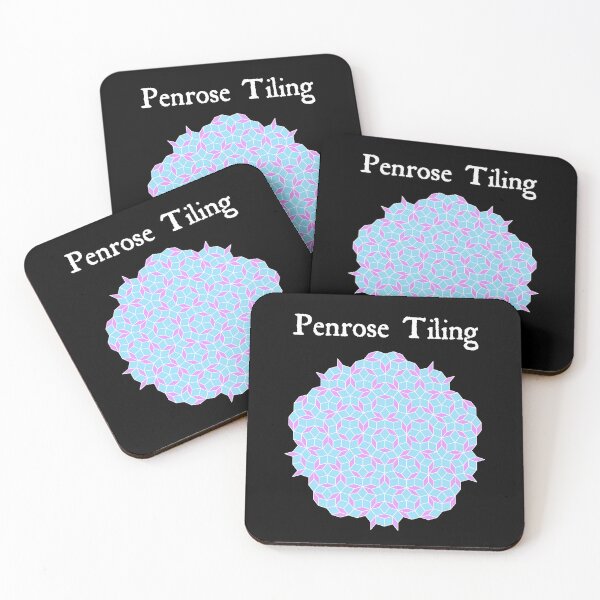 Item preview, Nerdy Vintage Penrose Tiling Science Teacher White Text designed and sold by MathWare MathClips.
