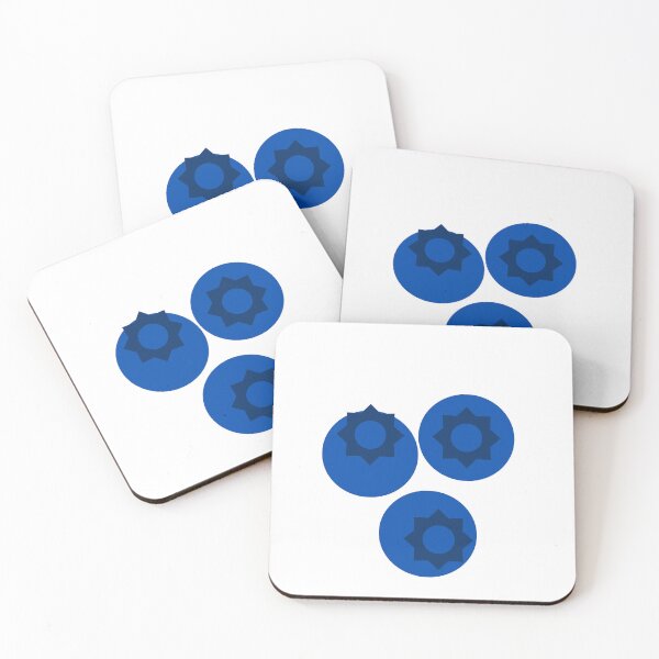 Item preview, Flat Blueberries – Minimalist Fruit Illustration designed and sold by Emerald-Otaku.