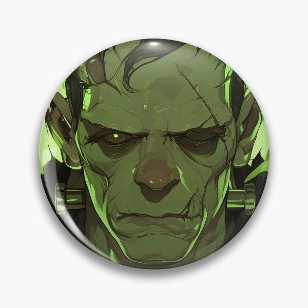 Item preview, Frankenstein’s Monster – Glowing Green Gothic Horror Portrait designed and sold by Skolyak.