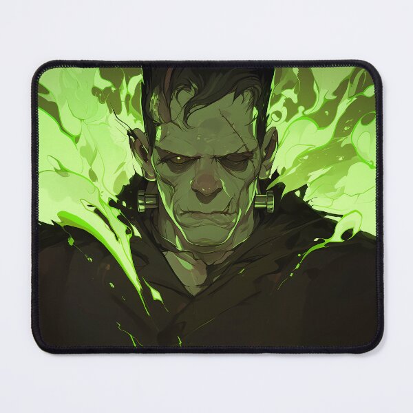 Item preview, Frankenstein’s Monster – Glowing Green Gothic Horror Portrait designed and sold by Skolyak.