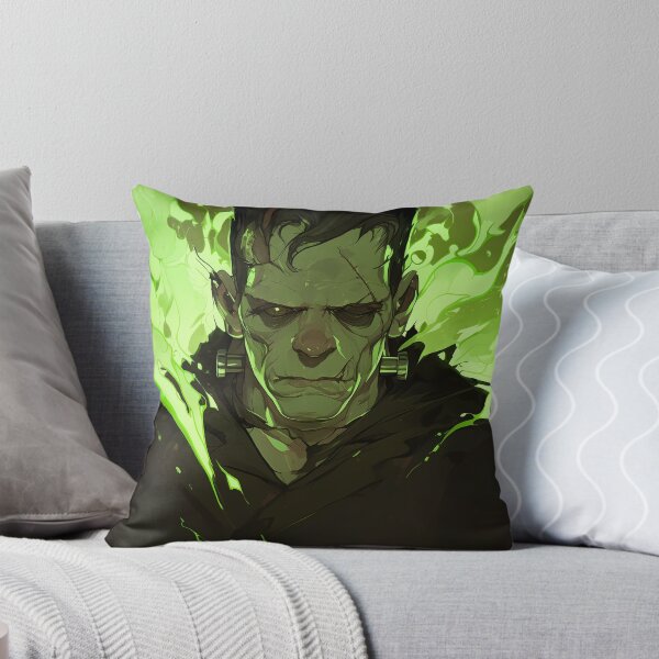 Item preview, Frankenstein’s Monster – Glowing Green Gothic Horror Portrait designed and sold by Skolyak.