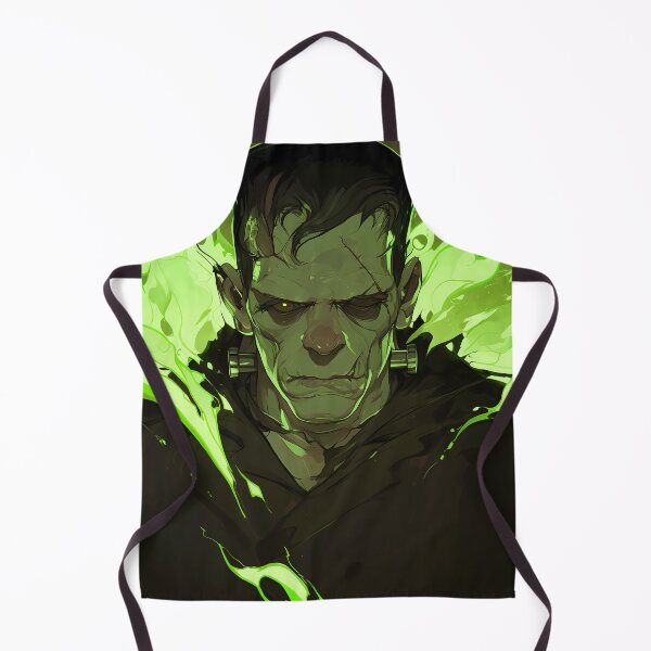 Item preview, Frankenstein’s Monster – Glowing Green Gothic Horror Portrait designed and sold by Skolyak.