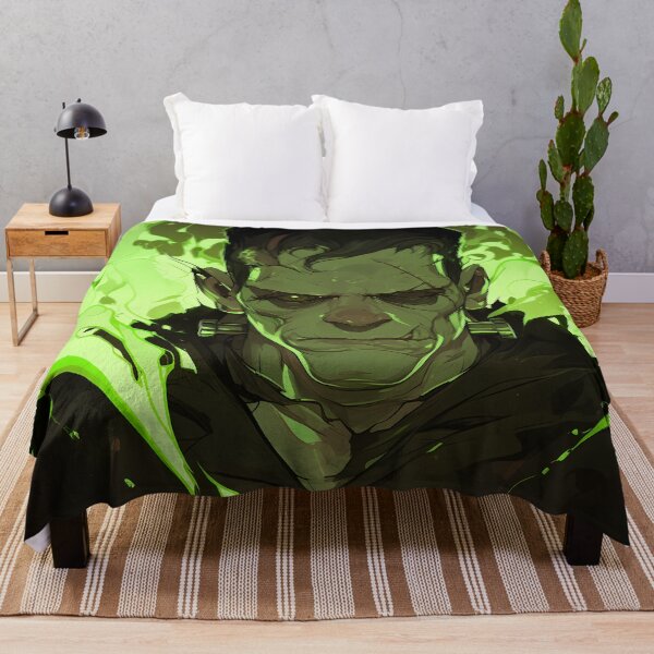 Item preview, Frankenstein’s Monster – Glowing Green Gothic Horror Portrait designed and sold by Skolyak.