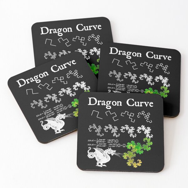 Item preview, Nerdy Vintage Dragon Curve Science Teacher White Text designed and sold by MathWare MathClips.