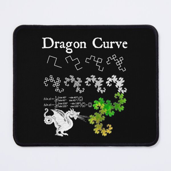 Item preview, Nerdy Vintage Dragon Curve Science Teacher White Text designed and sold by MathWare MathClips.
