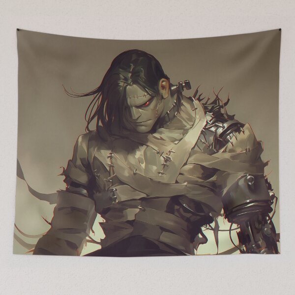 Item preview, Stitched Revenant – Dark Frankenstein-Inspired Warrior designed and sold by Skolyak.