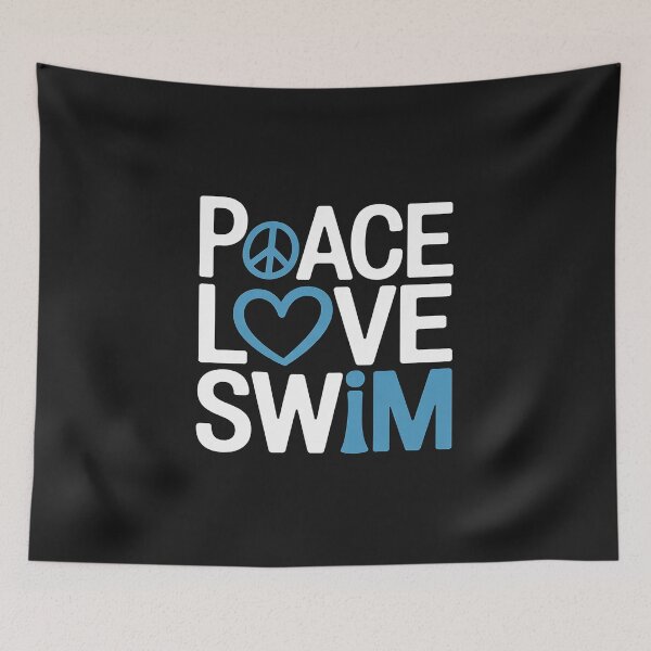 Item preview, Peace Love Swim Hoodie Swimmer Gift Love To Swim designed and sold by GaryBellcvbnb.