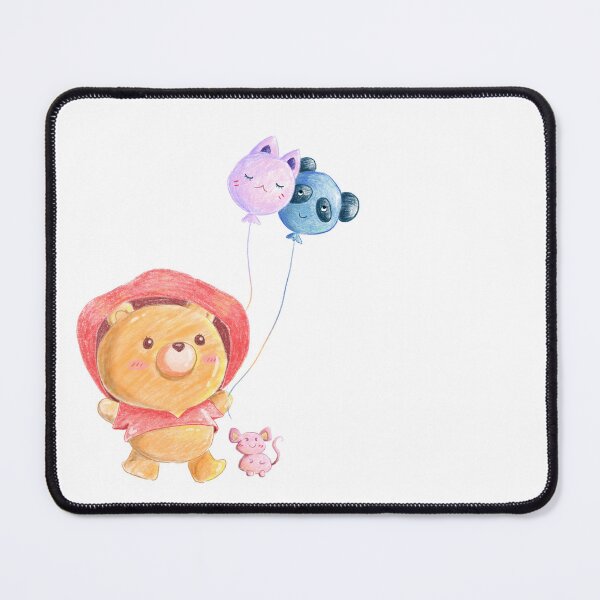 Item preview, Yellow bear with animal ballons designed and sold by NakeeNakaa.