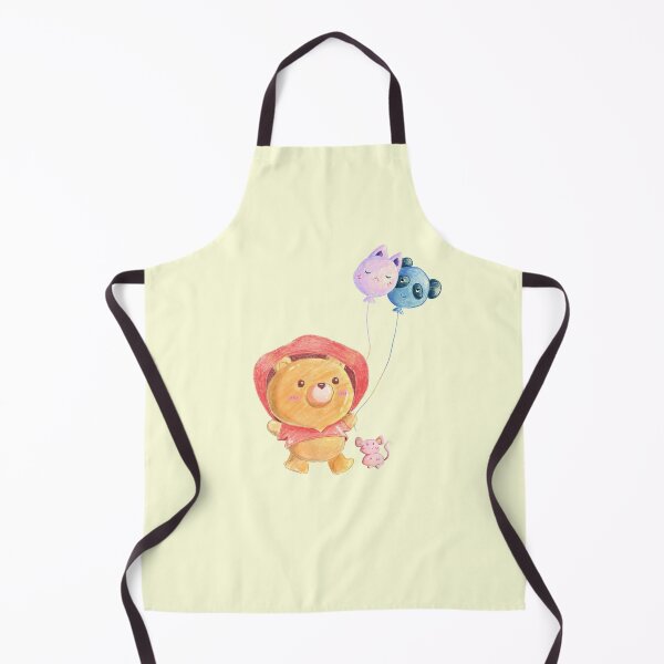 Item preview, Yellow bear with animal ballons designed and sold by NakeeNakaa.